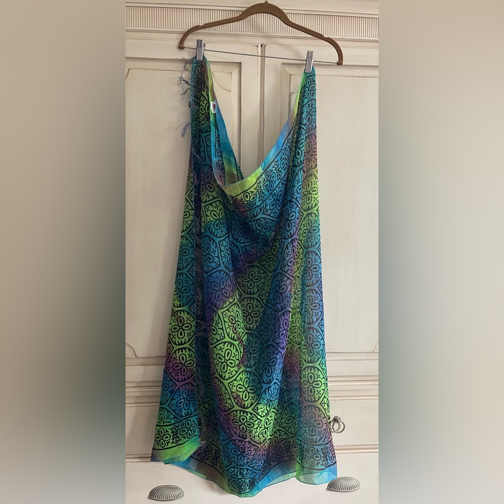 RIMA Sarong Pareo Swimsuit Coverup Wrap One Size Multicolor Vacation Pool Day